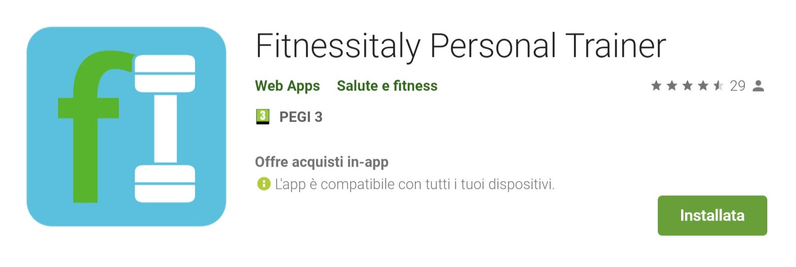 Screenshot of Fitnessitaly Personal Trainer - App su Google Play Screenshot of Fitnessitaly Personal Trainer - App su Google Play